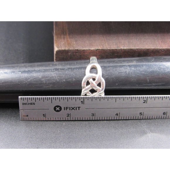 Size 8 Sterling Silver Celtic Knot Design Band Ring Vintage Bohemian Everyday - Picture 5 of 6